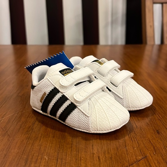 adidas | Shoes | Adidas Superstar Shell Toe Infant Baby Crib Shoes S7996  Sneakers Boys Girl Sz 3 | Poshmark